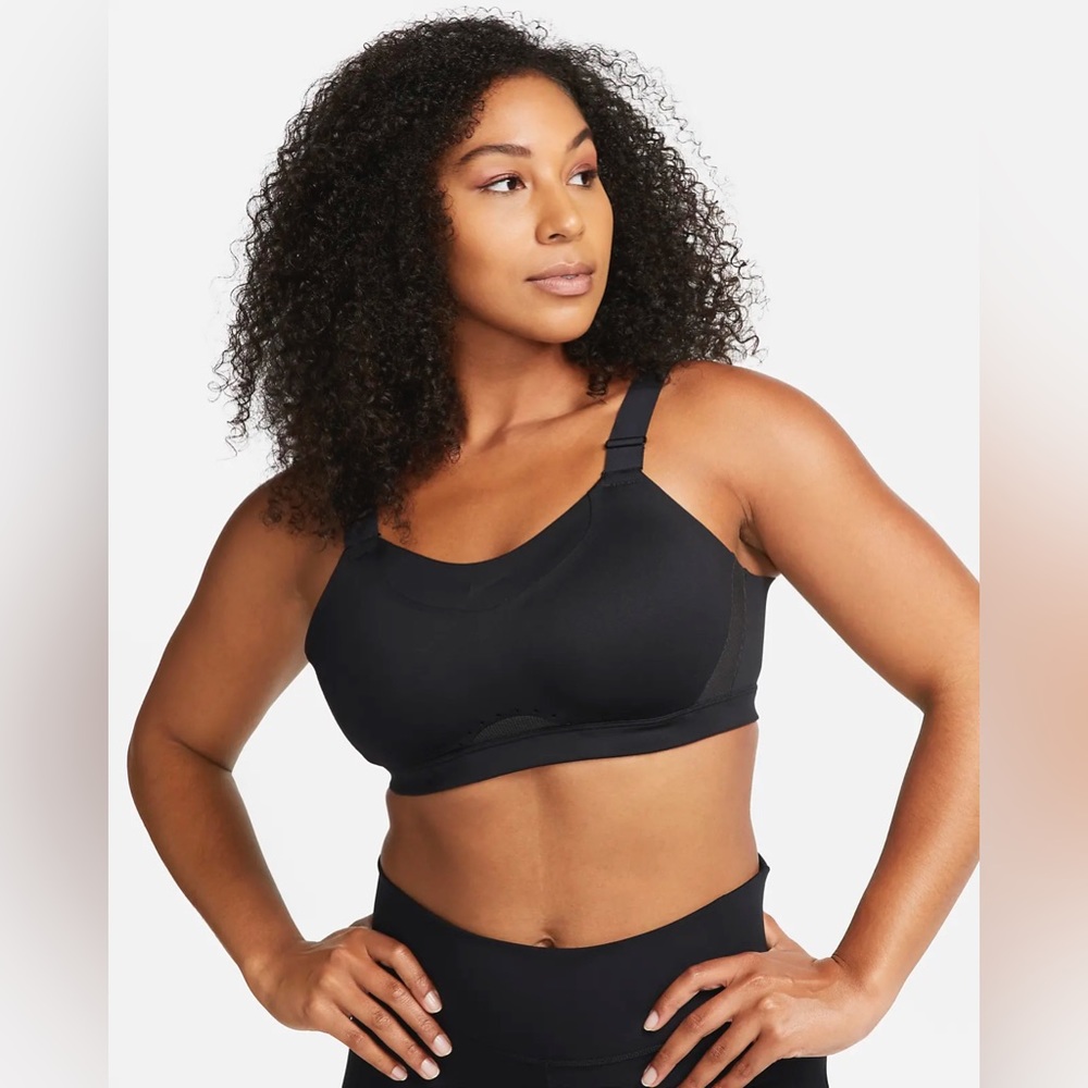 Nike Alpha Women’s High-Support Padded Adjustable Sports Bra in Black XS